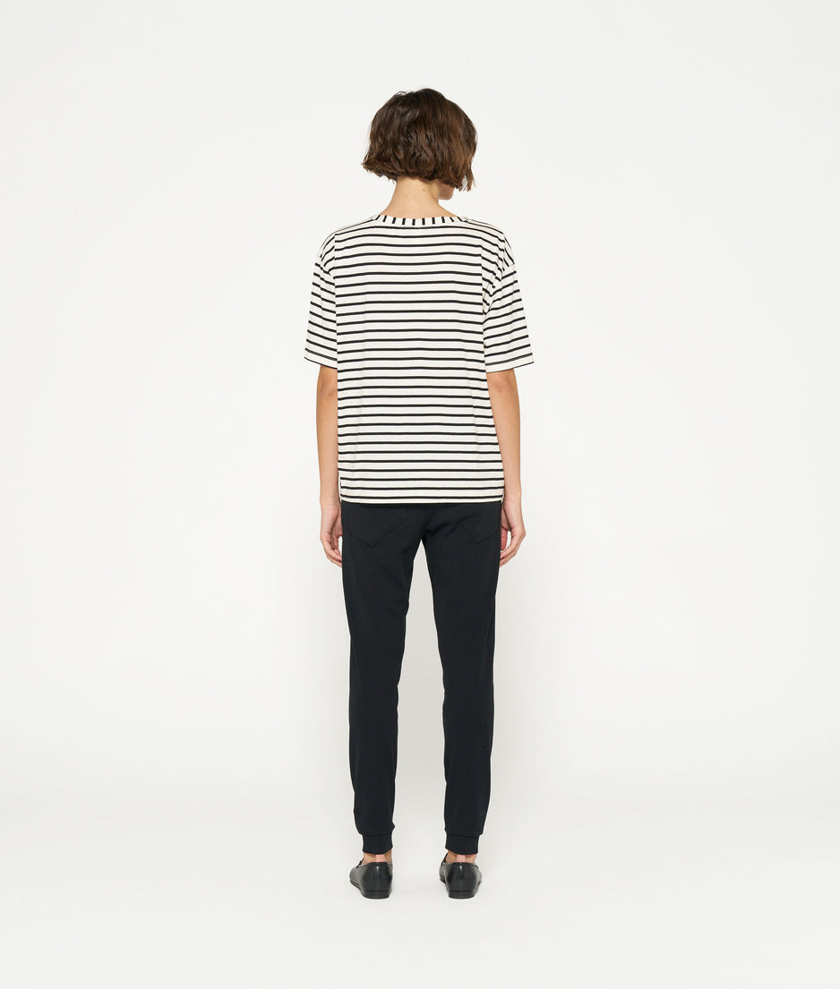 THE TEE STRIPES | white/black