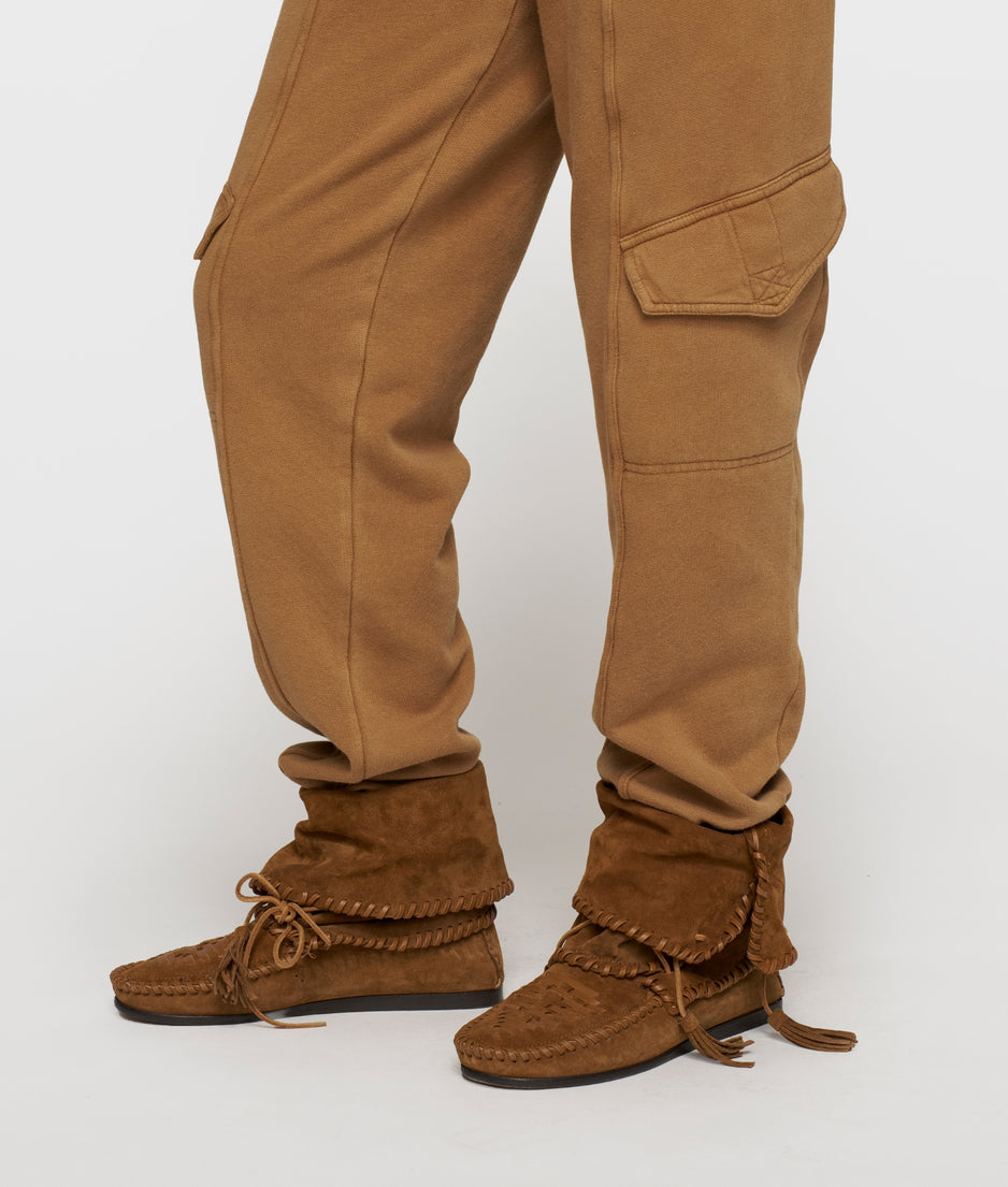 cargo jogger fleece | suede