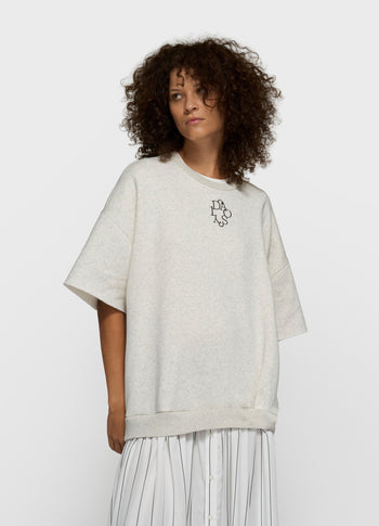 statement sweater dress | soft white melee