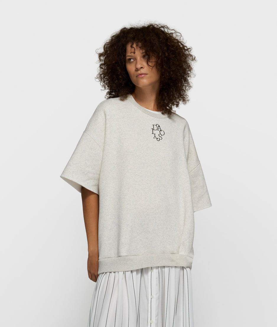 statement sweater dress | soft white melee