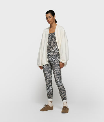 sporty leggings leopard | ecru