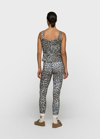 sporty leggings leopard | ecru