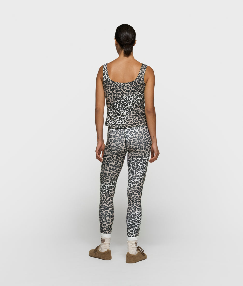 sporty leggings leopard | ecru