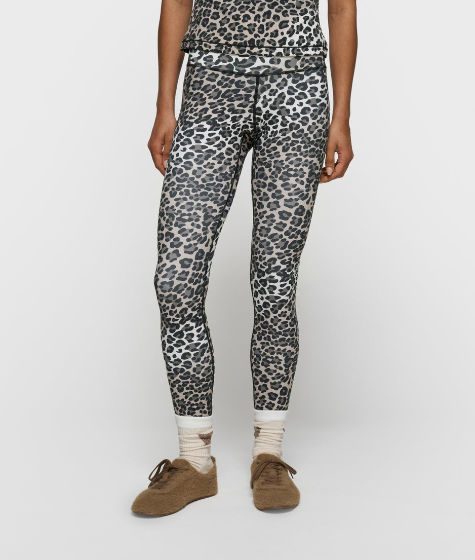 sporty leggings leopard | ecru