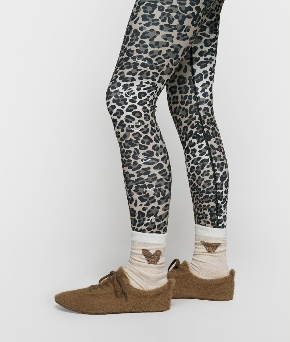 sporty leggings leopard | ecru