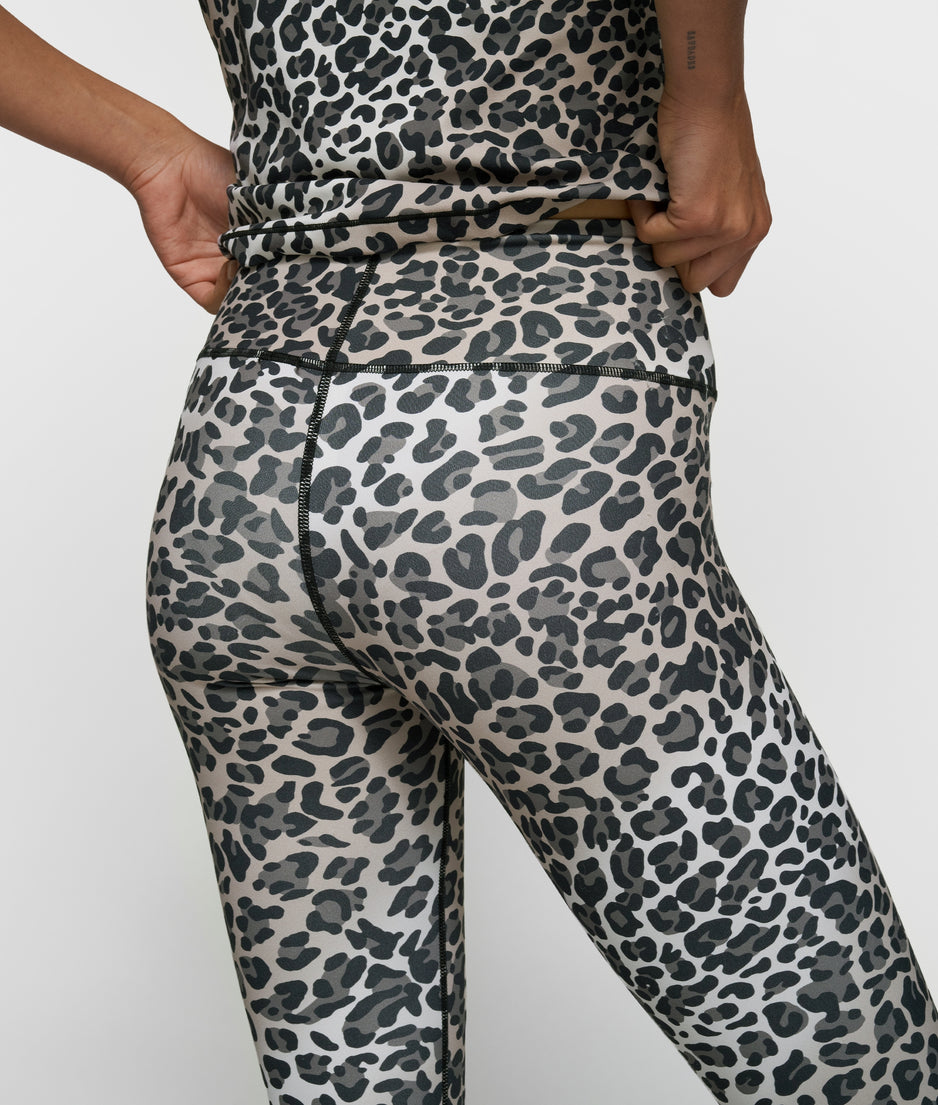 sporty leggings leopard | ecru