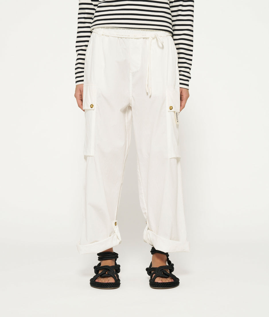loose utility pants | ecru