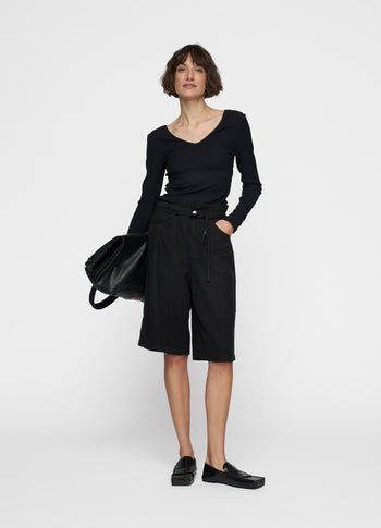 paperbag bermuda | black