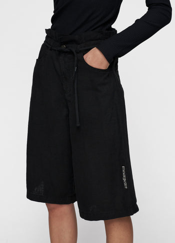 paperbag bermuda | black