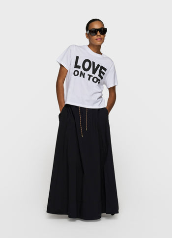 skirt poplin | black