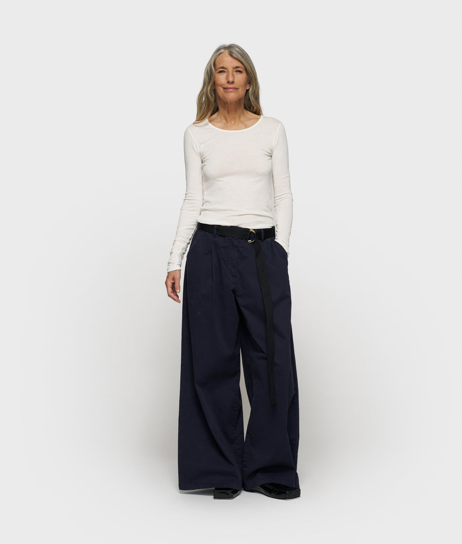 extra long sleeve tee modal | ecru