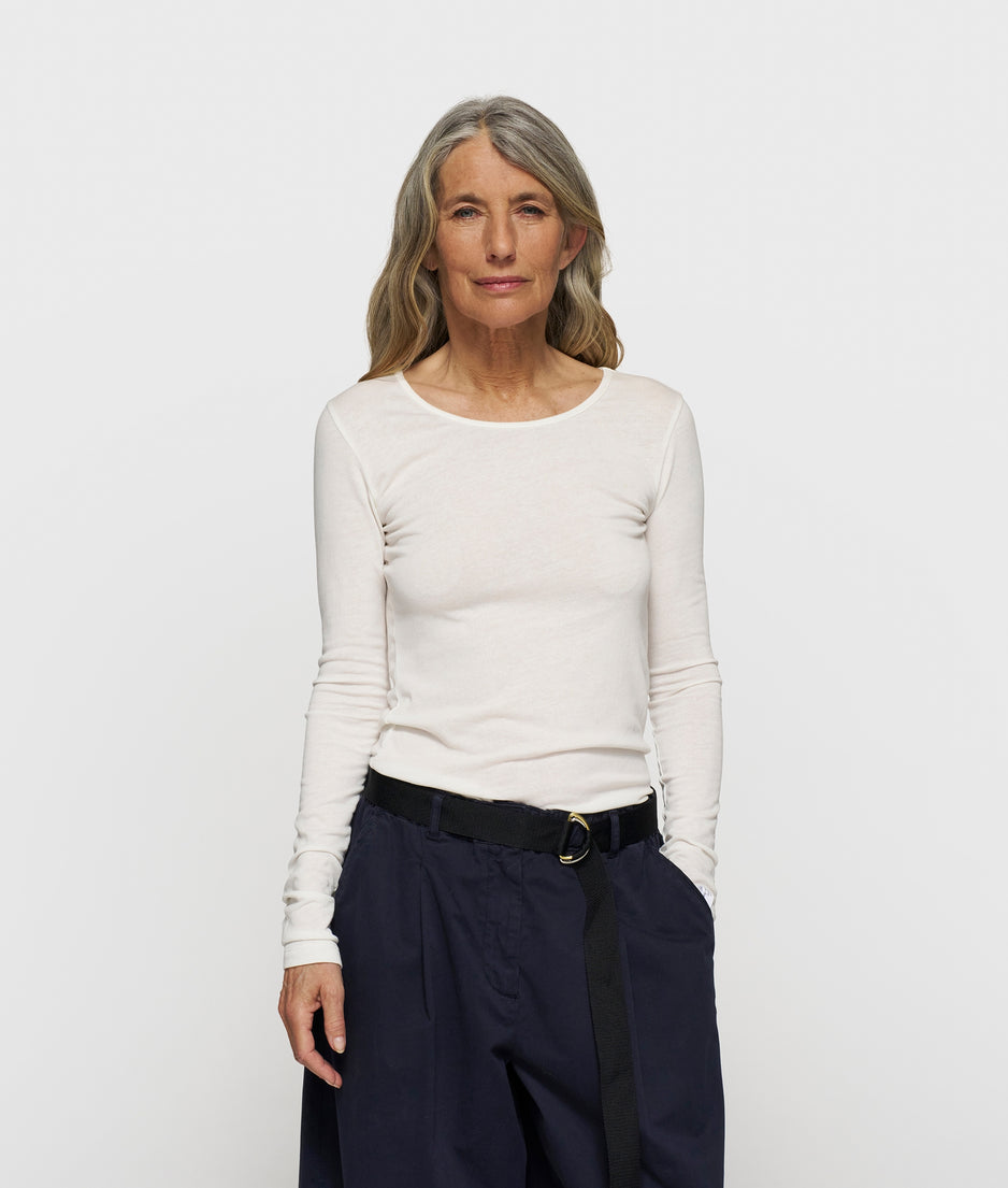 extra long sleeve tee modal | ecru