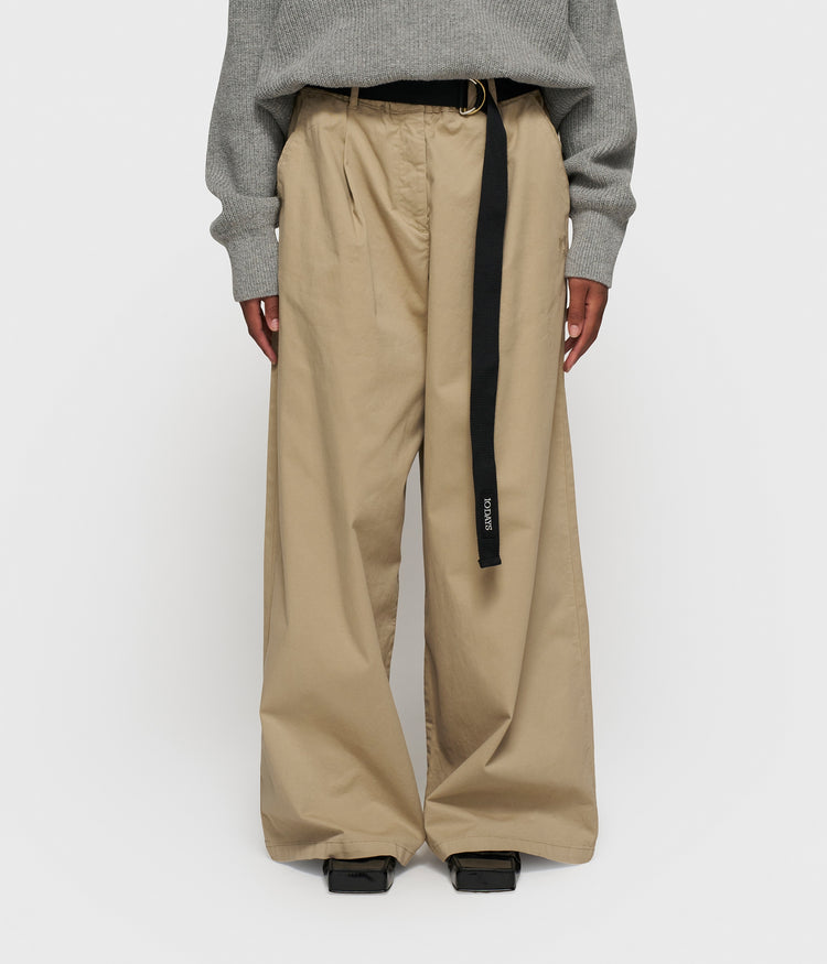wide pants twill | earth