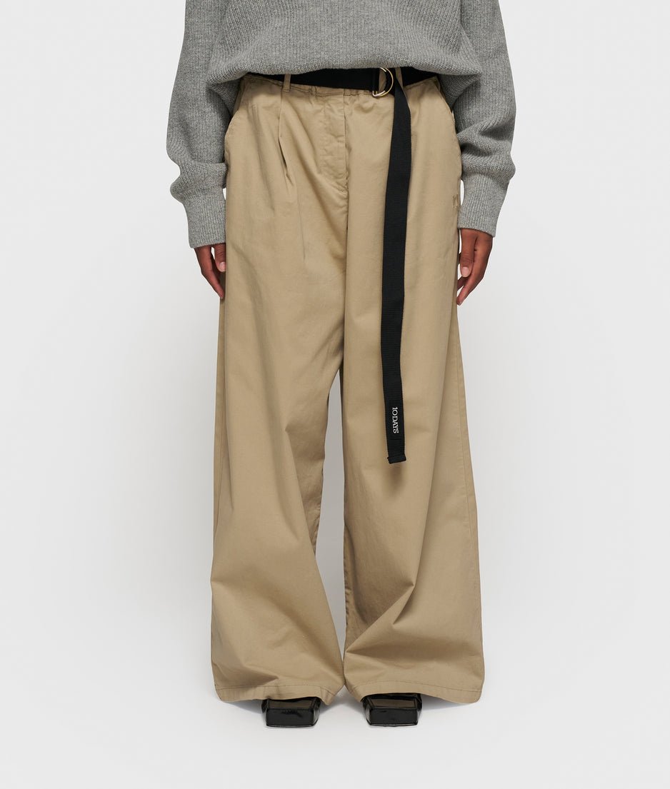 wide pants twill | earth