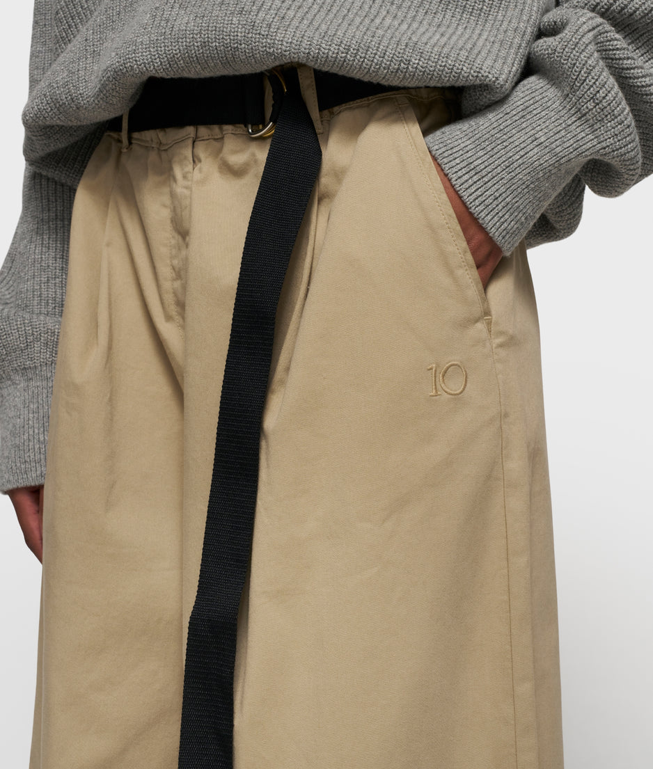 wide pants twill | earth
