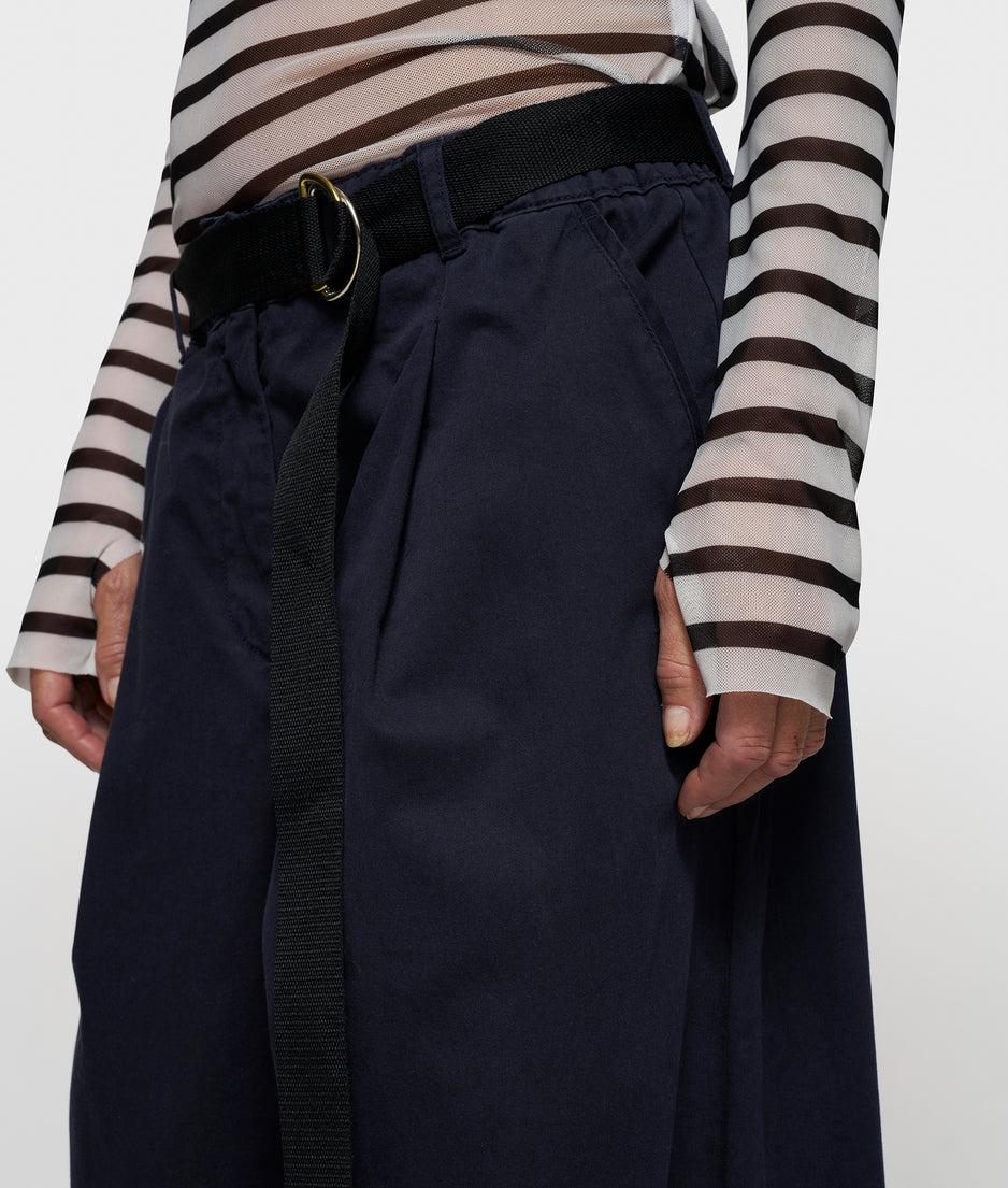 mesh tee stripes | ecru/black