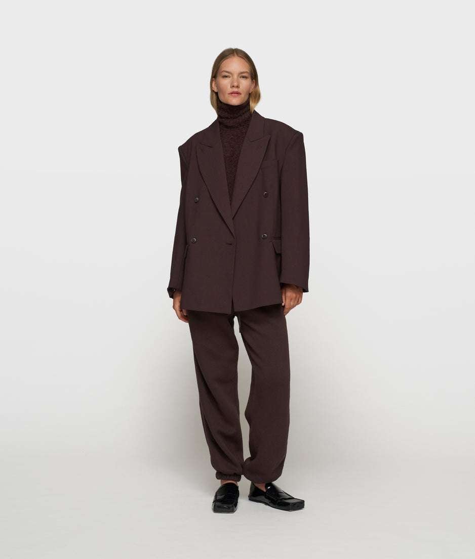 proud blazer | deep wine