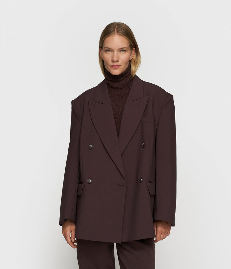 proud blazer | deep wine