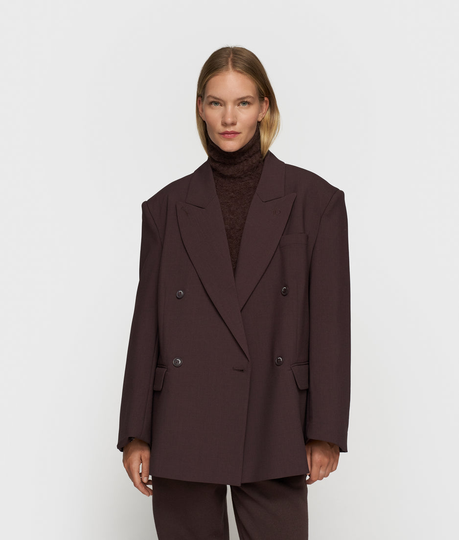 proud blazer | deep wine