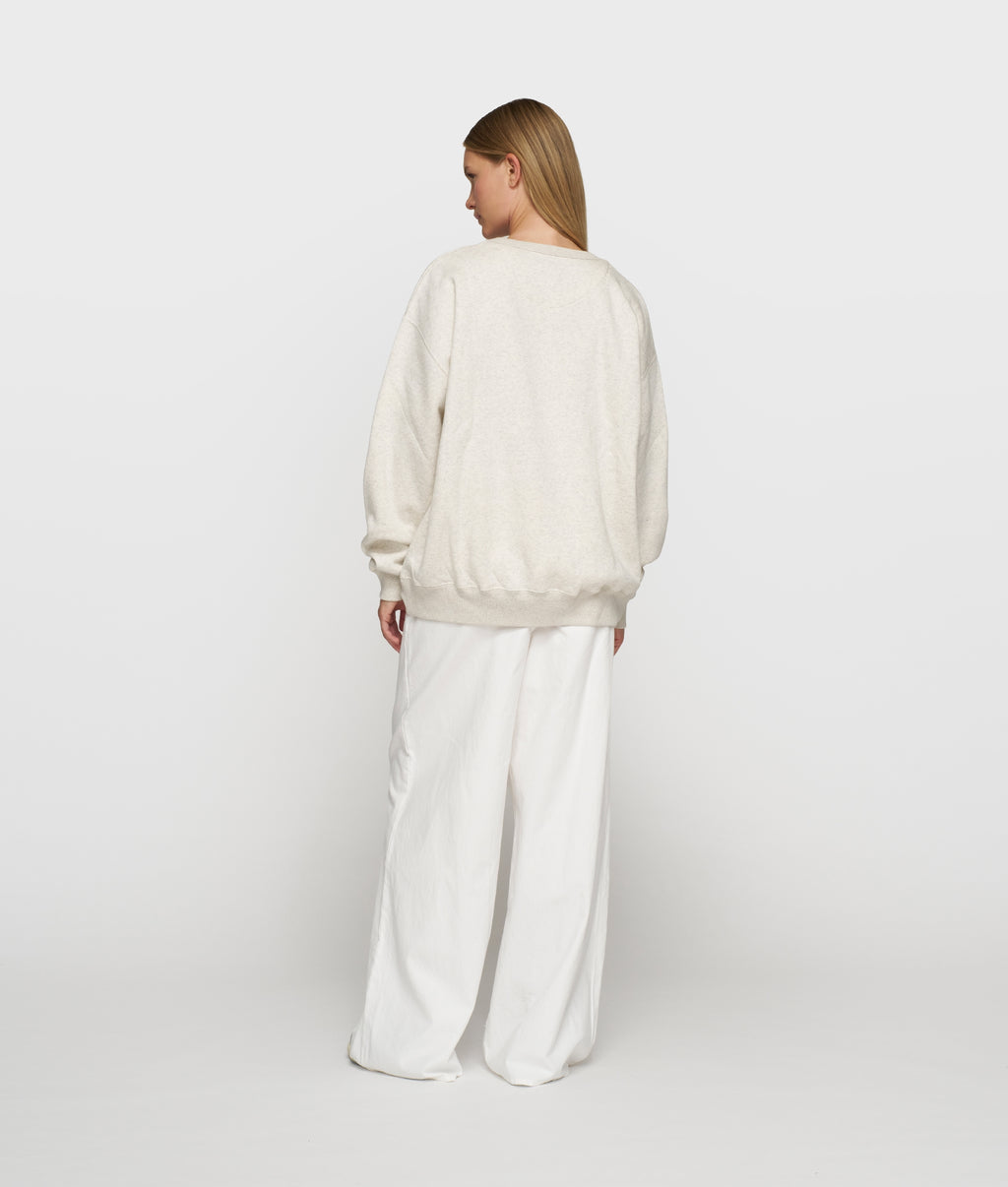 THE STATEMENT SWEATER | soft white melee