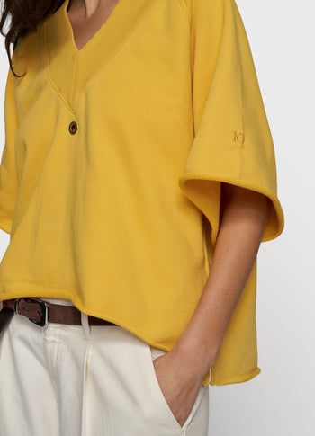 short sleeve sweater v-neck | mango