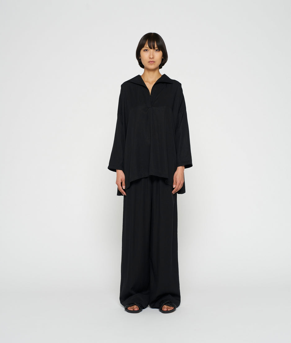 flowy woven pants | black