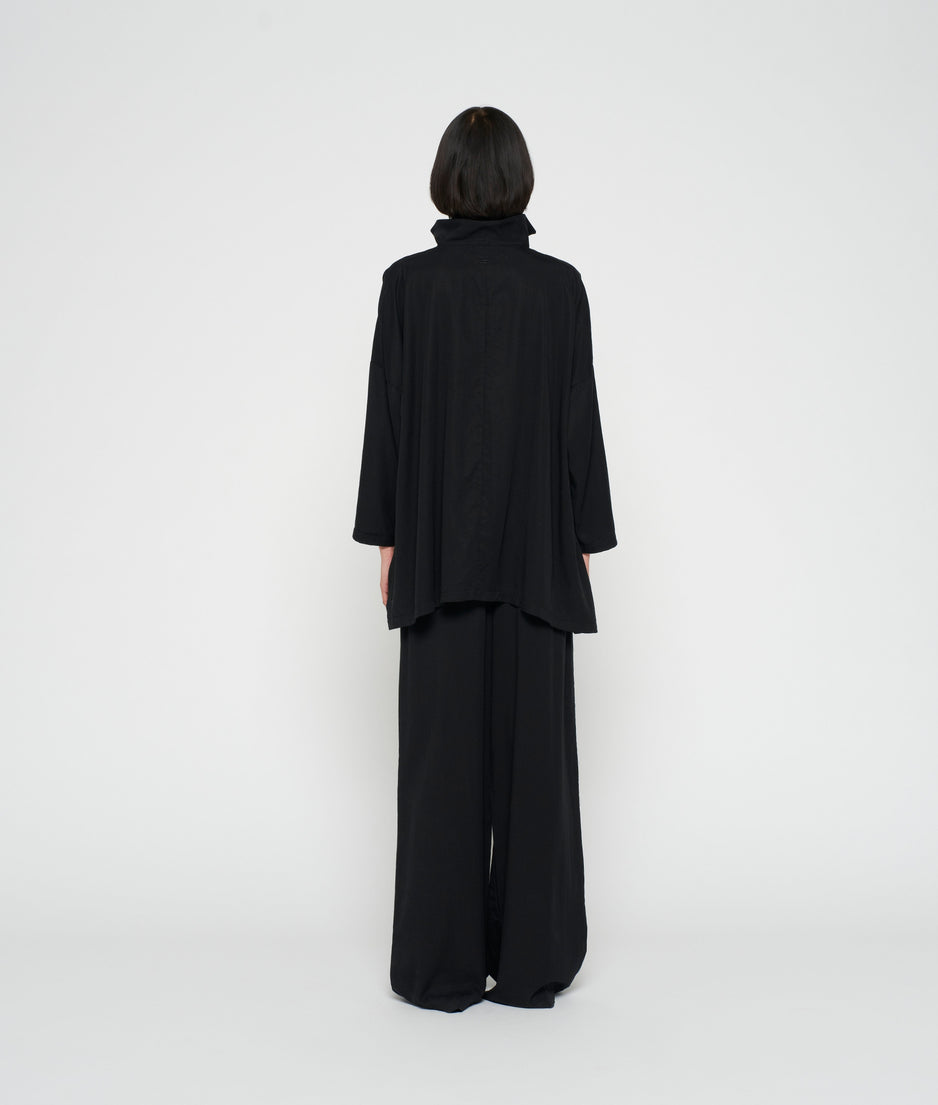 flowy woven pants | black