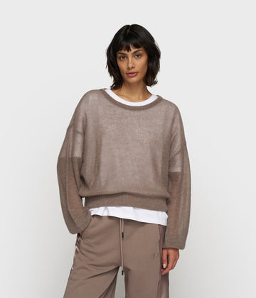 thin knit sweater | moonrock