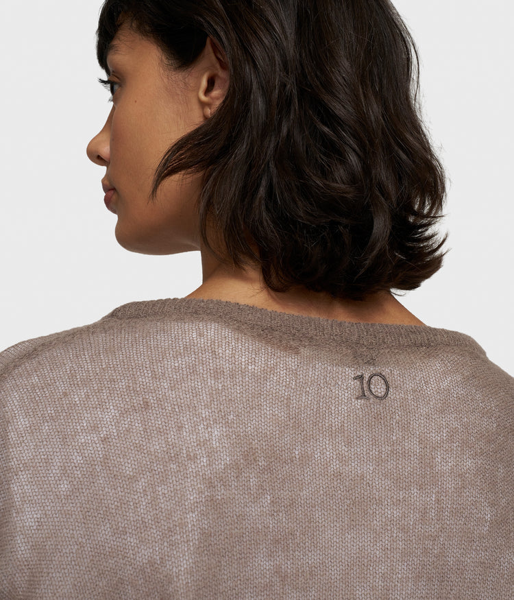 thin knit sweater | moonrock