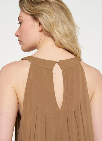 smoking dress | cedar brown