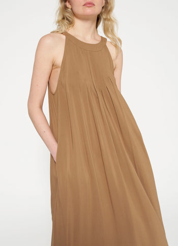 smoking dress | cedar brown