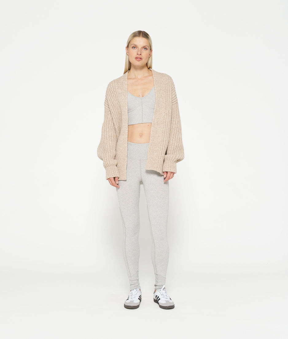 soft stretch leggings | light grey melee