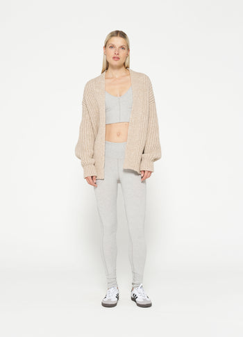 soft stretch bralette | light grey melee