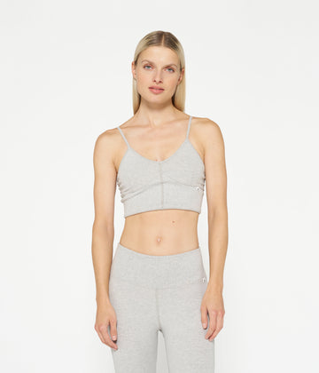 soft stretch bralette | light grey melee