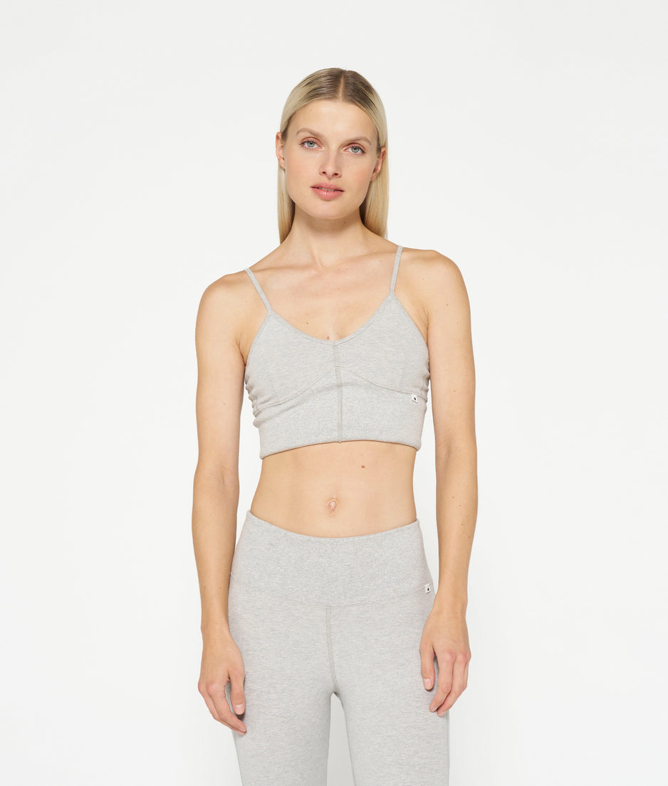 soft stretch bralette | light grey melee