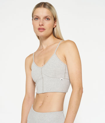 soft stretch bralette | light grey melee