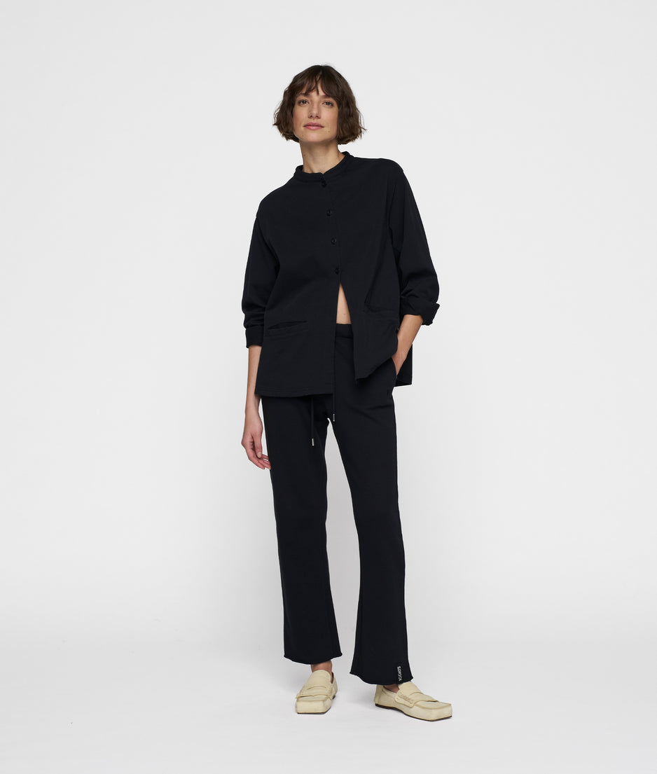 standing collar jacket | black