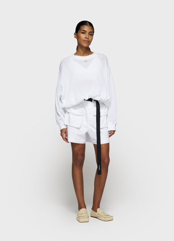 utility shorts | optic white