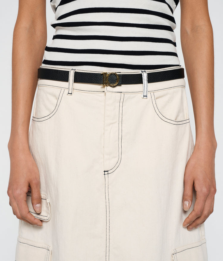 monogram belt | black