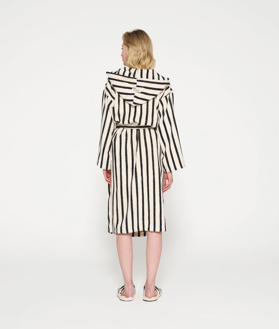 bathrobe stripes | ecru/black