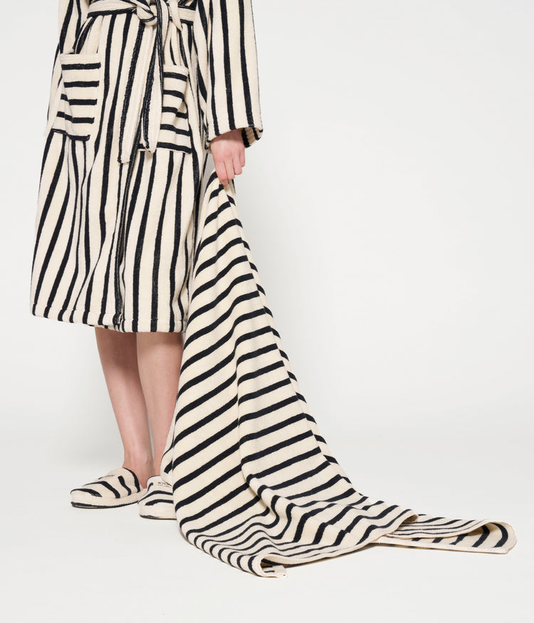 towel stripes | ecru/black