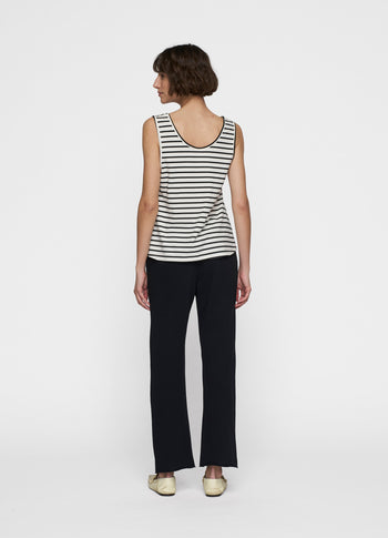 tank top stripes | ecru/black