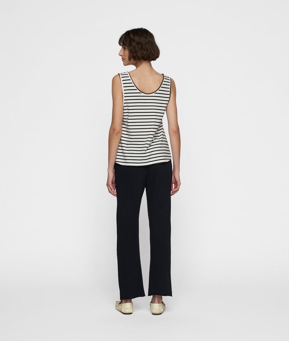 tank top stripes | ecru/black