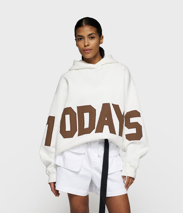statement logo hoodie | ecru