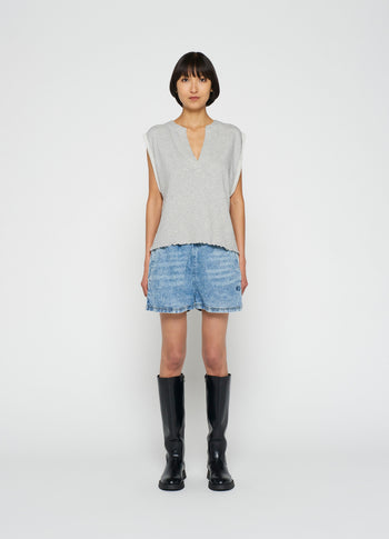 flowy shorts | blue denim
