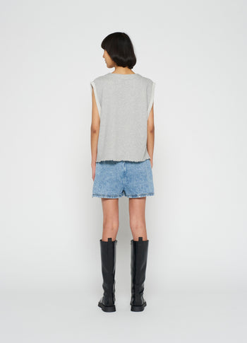 flowy shorts | blue denim