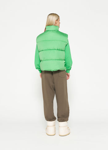 padded vest | apple green