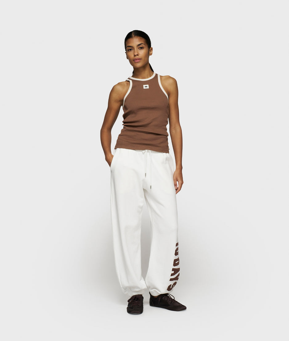 tank top rib contrast | truffle