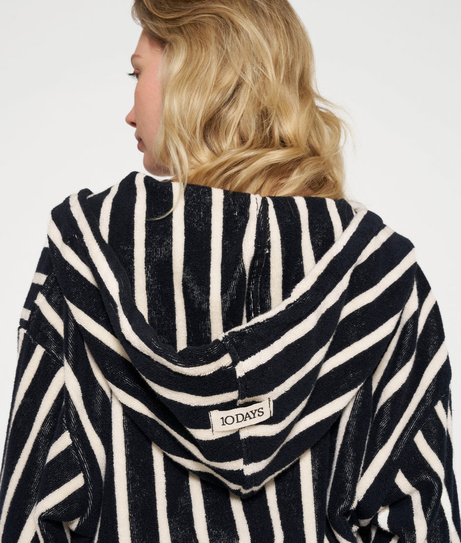 bathrobe stripes | black/ecru