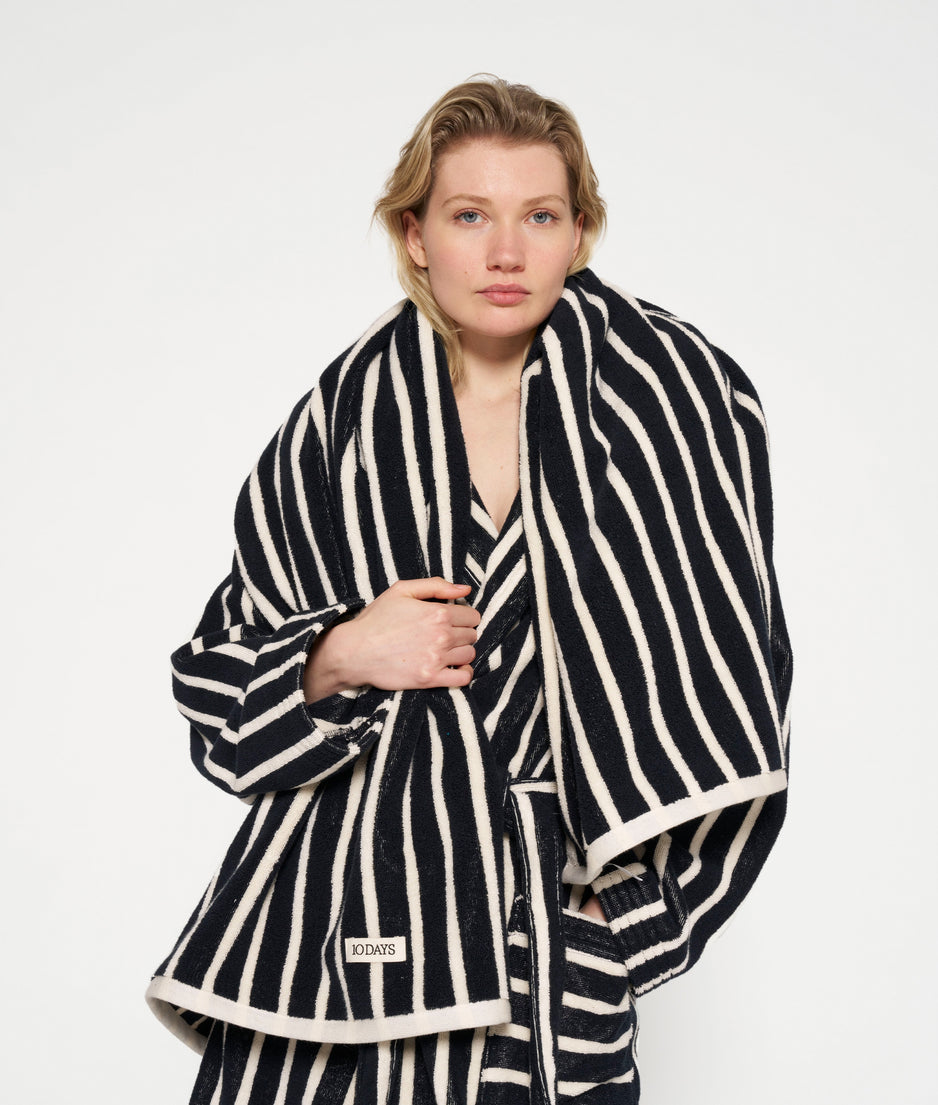 towel stripes | black/ecru